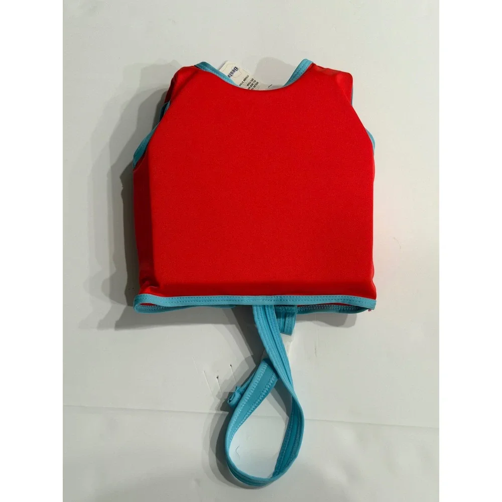 Disney Mickey Mouse Fabric Swim Vest Kids Red Blue Size S/M Ages 1+ Up to 40 lbs